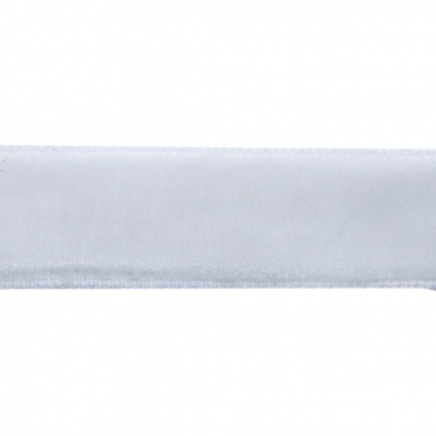 Лента бархатная нейлон, шир.12 мм, (упак. 45,7м), цв.01-белый - купить в Ростове-на-Дону. Цена: 457.61 руб.