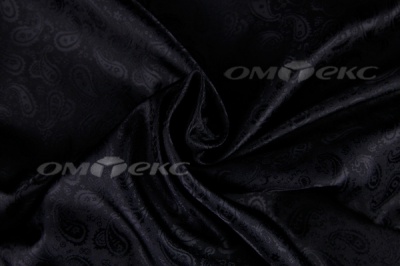 Ткань подкладочная жаккард Р14098, чёрный, 85 г/м2, шир. 150 см, 230T - купить в Ростове-на-Дону. Цена 166.45 руб.