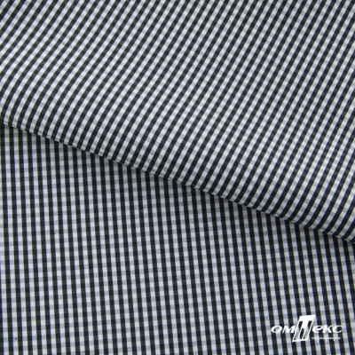 Ткань сорочечная Клетка Виши, 115 г/м2, 58% пэ,42% хл, шир.150 см, цв.6-черный, (арт.111) - купить в Ростове-на-Дону. Цена 306.69 руб.