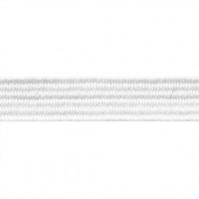 Резиновые нити с текстильным покрытием, шир. 6 мм ( упак.55 м/уп), цв.-белый - купить в Ростове-на-Дону. Цена: 210.75 руб.