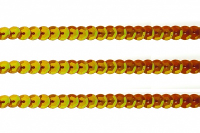 Пайетки "ОмТекс" на нитях, CREAM, 6 мм С / упак.73+/-1м, цв. 88 - оранжевый - купить в Ростове-на-Дону. Цена: 300.55 руб.