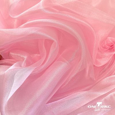 Ткань органза, 100% полиэстр, 28г/м2, шир. 150 см, цв. #47 розовая пудра - купить в Ростове-на-Дону. Цена 86.24 руб.