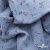 Ткань Муслин принт, 100% хлопок, 125 гр/м2, шир. 140 см, #2308 цв. 69 серо-голубой с цветком - купить в Ростове-на-Дону. Цена 413.11 руб.