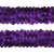 Тесьма с пайетками 12, шир. 30 мм/уп. 25+/-1 м, цвет фиолет - купить в Ростове-на-Дону. Цена: 1 098.48 руб.