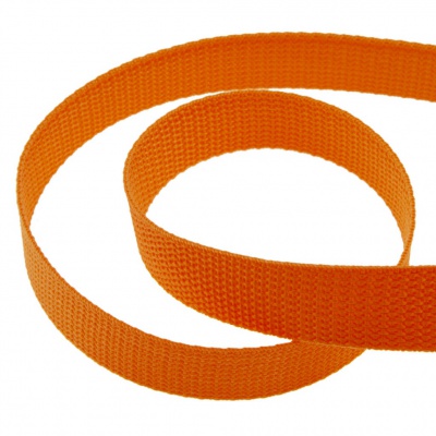 Стропа текстильная, шир. 25 мм (в нам. 50+/-1 ярд), цвет оранжевый - купить в Ростове-на-Дону. Цена: 409.94 руб.